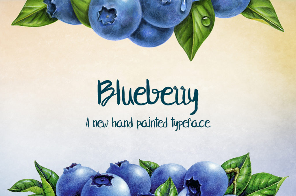Blueberry Font Poster 1