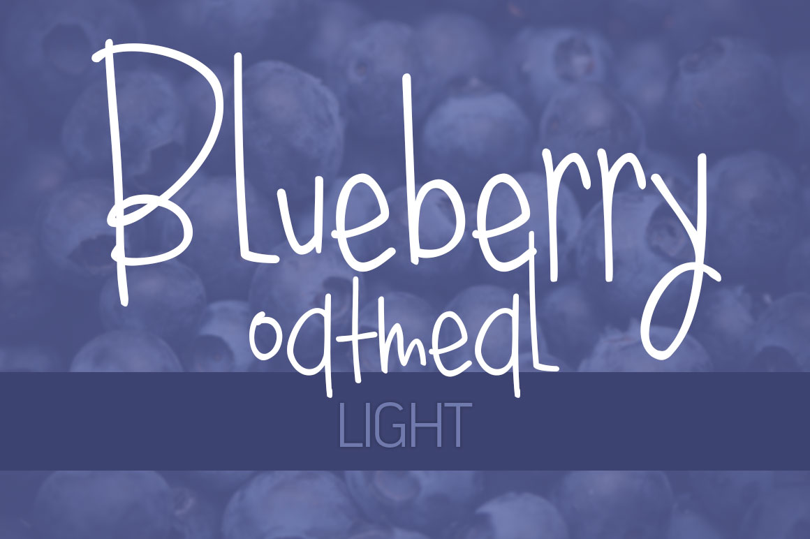 Blueberry Oatmeal Light Font Poster 1