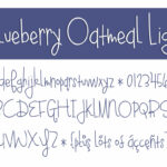 Blueberry Oatmeal Light Font Poster 2