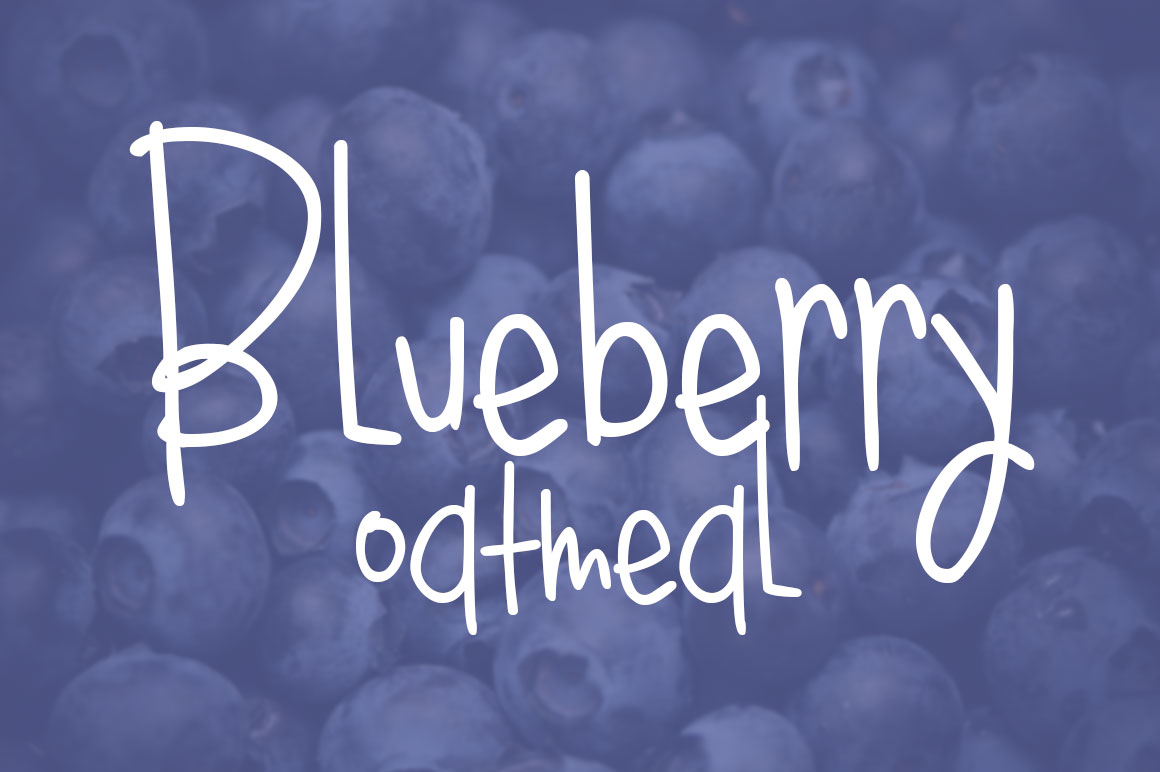 Blueberry Oatmeal Regular Font Poster 1