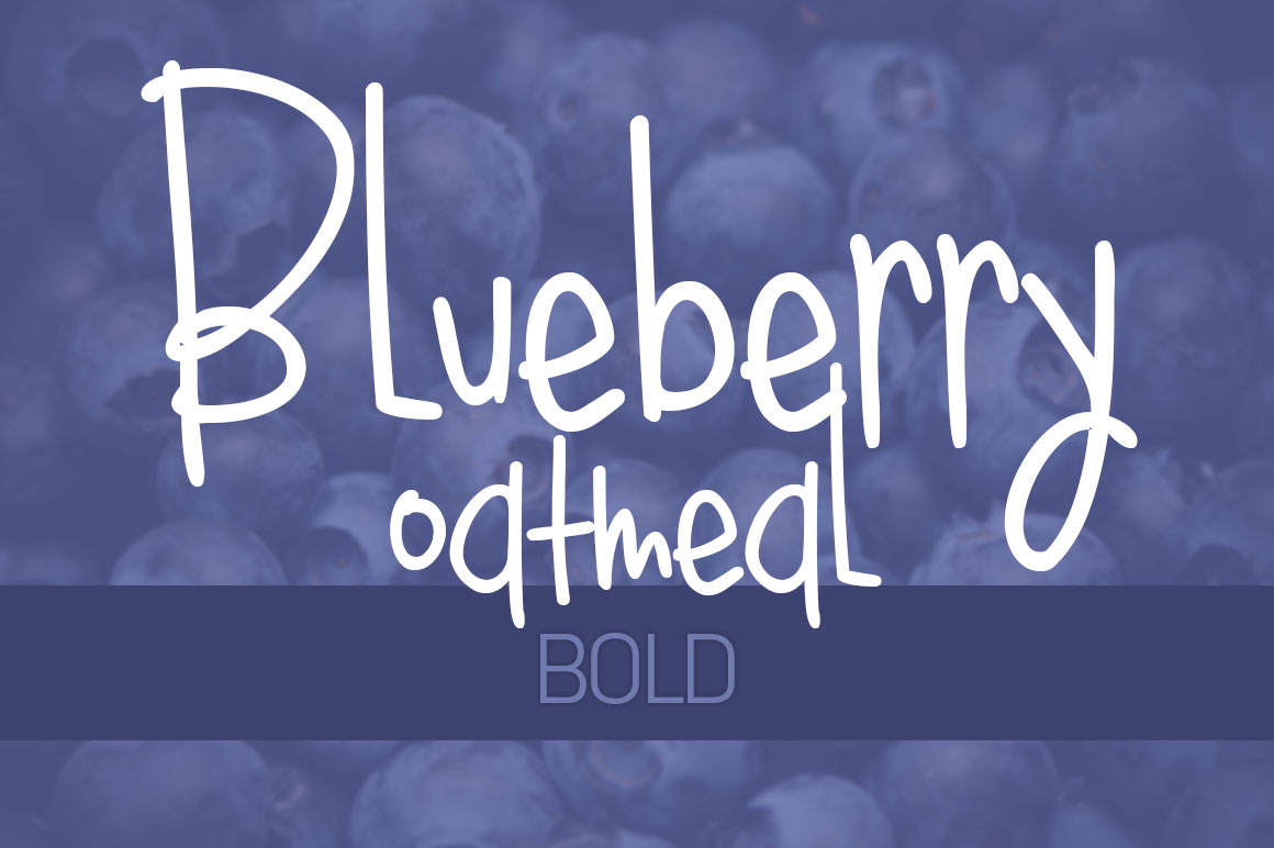 Bluebery Oatmeal Bold Font Poster 1