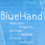 BlueHand Font Poster 1