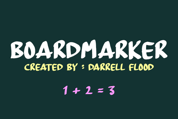 Board Marker Font
