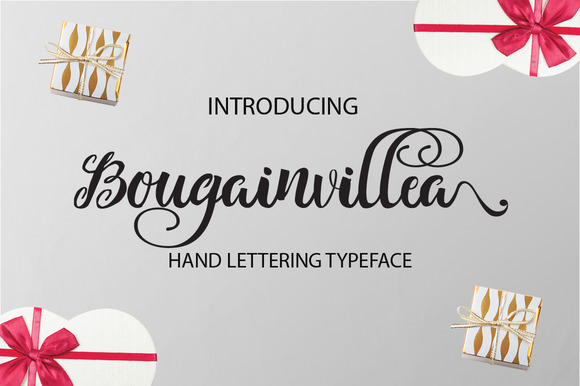 Bougainvillea Font Poster 1