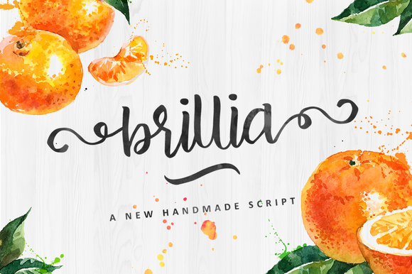 Brillia Script Font Poster 1