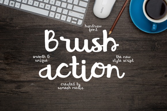 Brush Action Font Poster 1