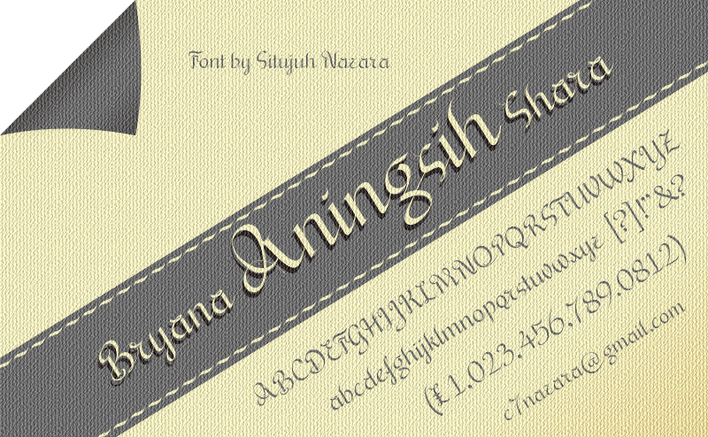 Bryana Aningsih Shara Font Poster 1