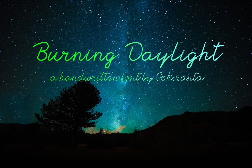 Burning Daylight Font Poster 1