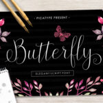 Butterfly Script Font Poster 1