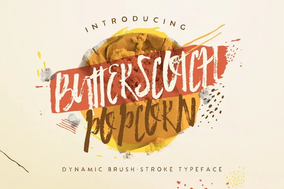 Butterscotch Popcorn Font Butterscotch Popcorn Font Poster 1