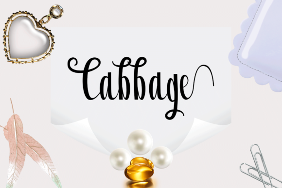 Cabbage Font Poster 1