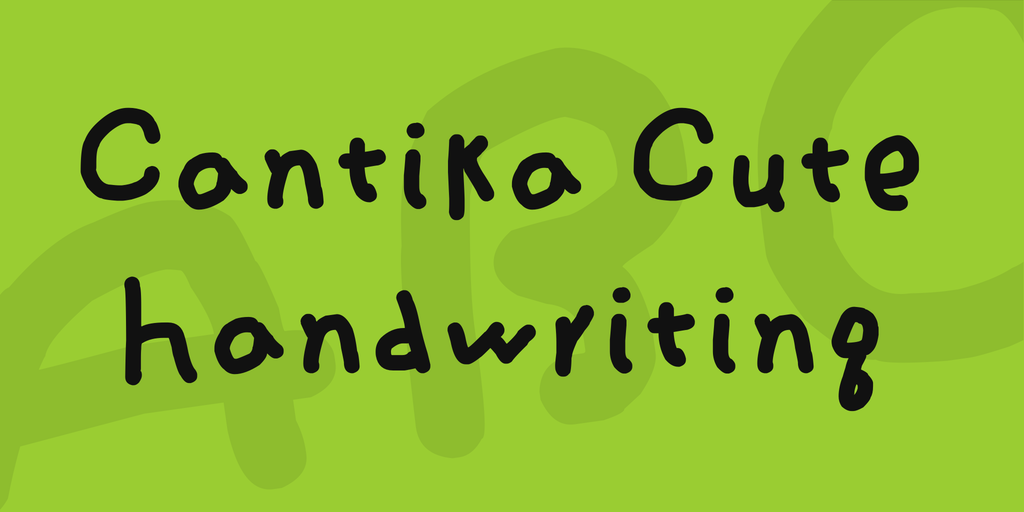 Cantika Cute Handwriting Font Poster 1