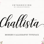 Challista Script Font Poster 1