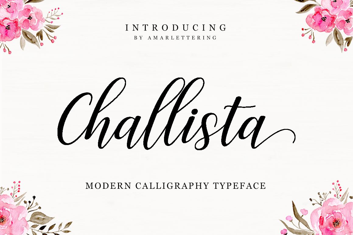 Challista Script Font Poster 1