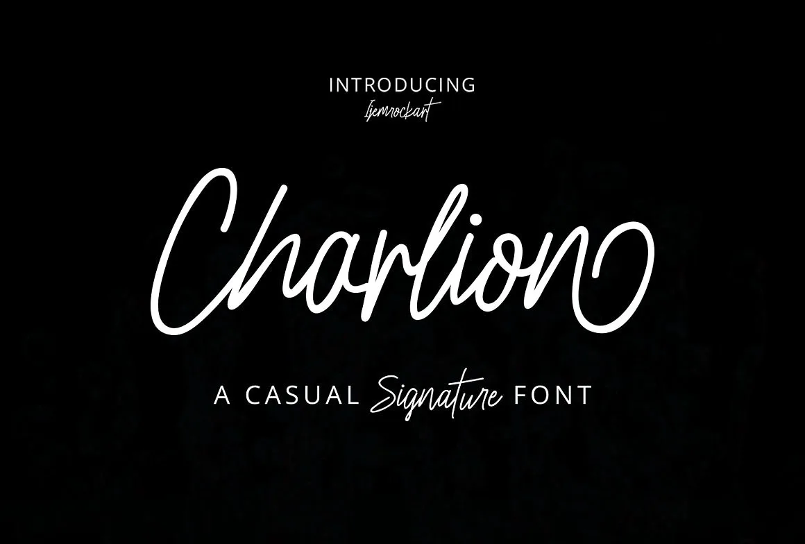 Charlion Script Font Charlion Script Font Poster 1
