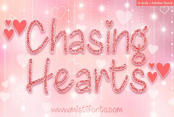 Chasing Hearts Font Chasing Hearts Font Poster 1