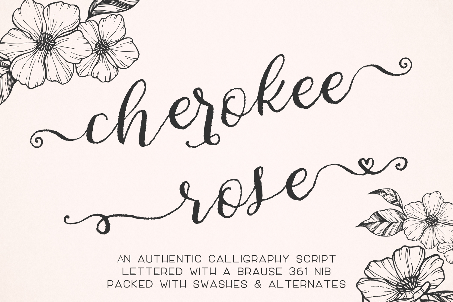 Cherokee Rose Font Poster 1