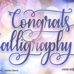Congrats Calligraphy Font Poster 1
