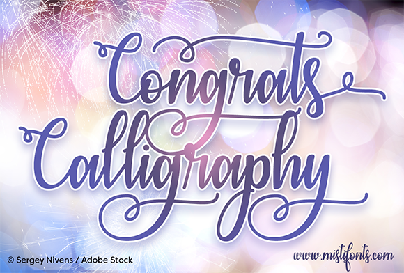 Congrats Calligraphy Font Poster 1