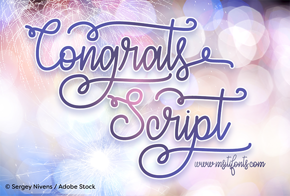 Congrats Script Font