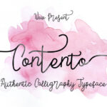 Contento Script Font Poster 1