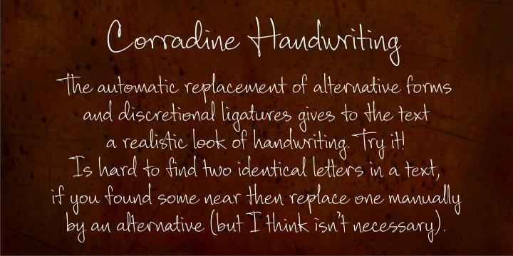Corradine Handwriting Family Font Poster 1