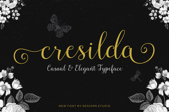 Cresilda Script Font Poster 1