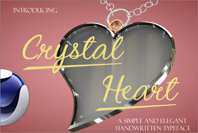 Crystal Heart Font Poster 1
