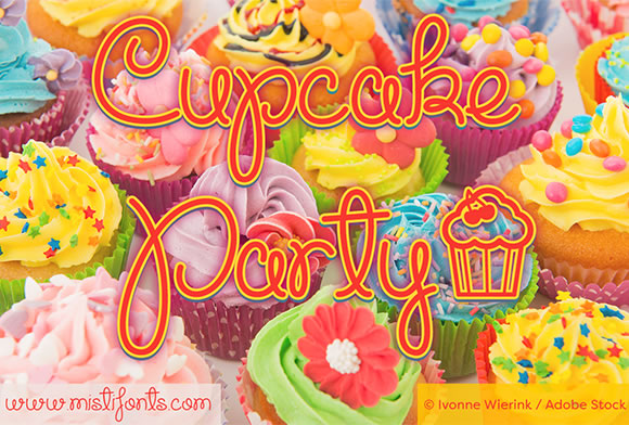 Cupcake Party Font Poster 1