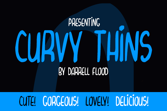 Curvy Thins Font Poster 1