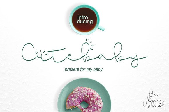 Cute Baby Font Poster 1