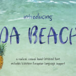Da Beach Hand Font Poster 1