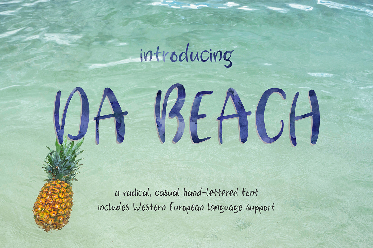 Da Beach Hand Font Poster 1