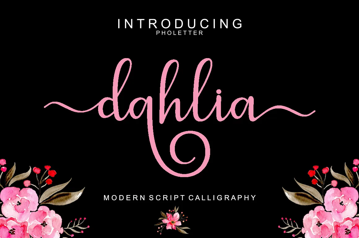 Dahlia Script Font Dahlia Script Font Poster 1