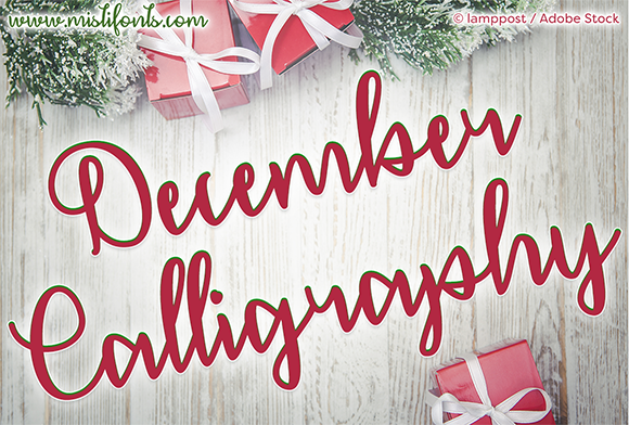 December Calligraphy Font Poster 1