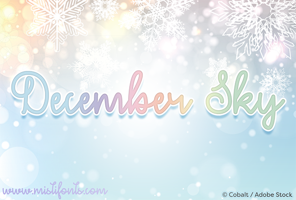 December Sky Font Poster 1