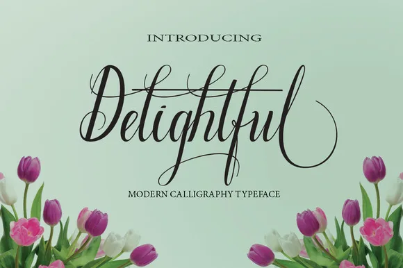 Delightful Font Delightful Font Poster 1