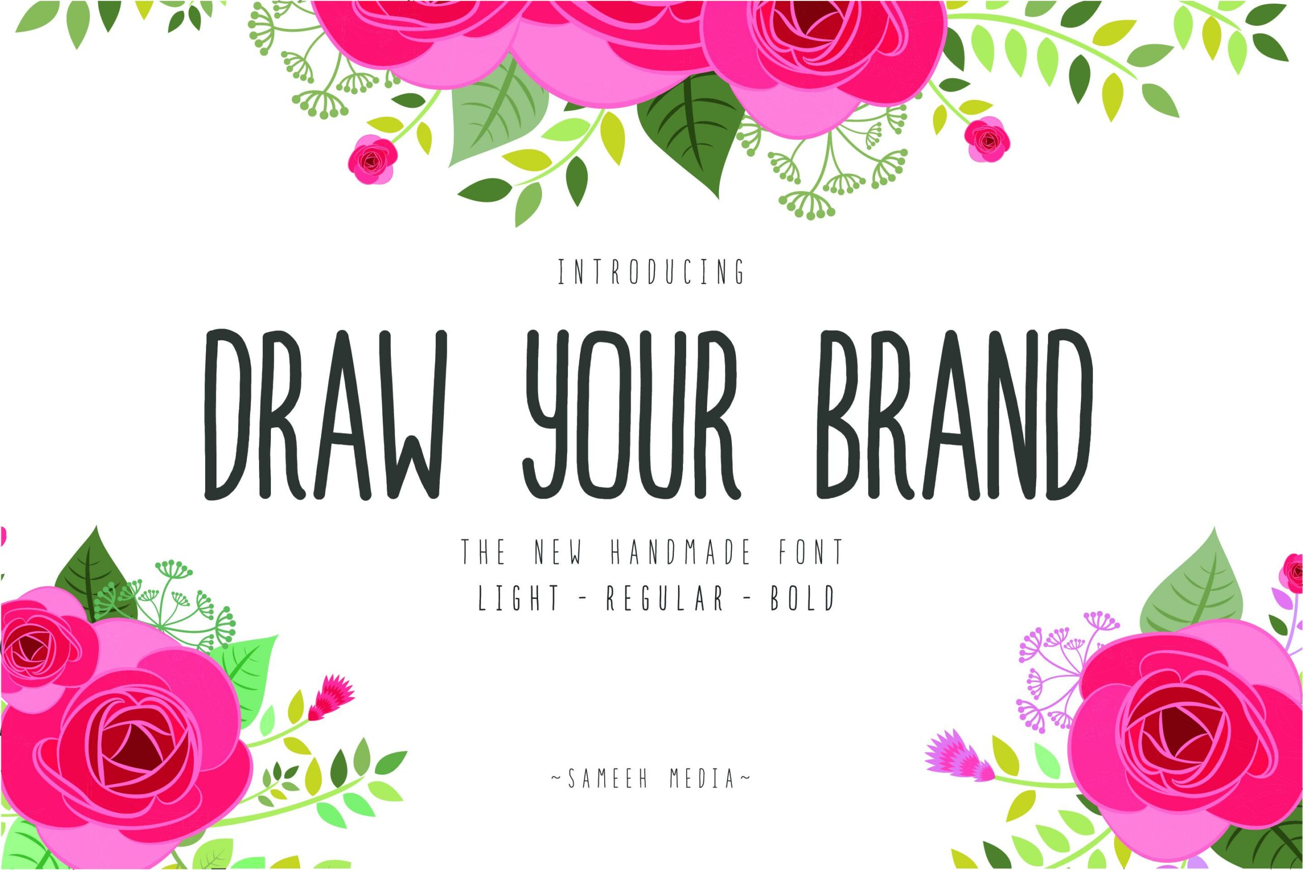 Draw Your Brand Handmade Font Poster 1