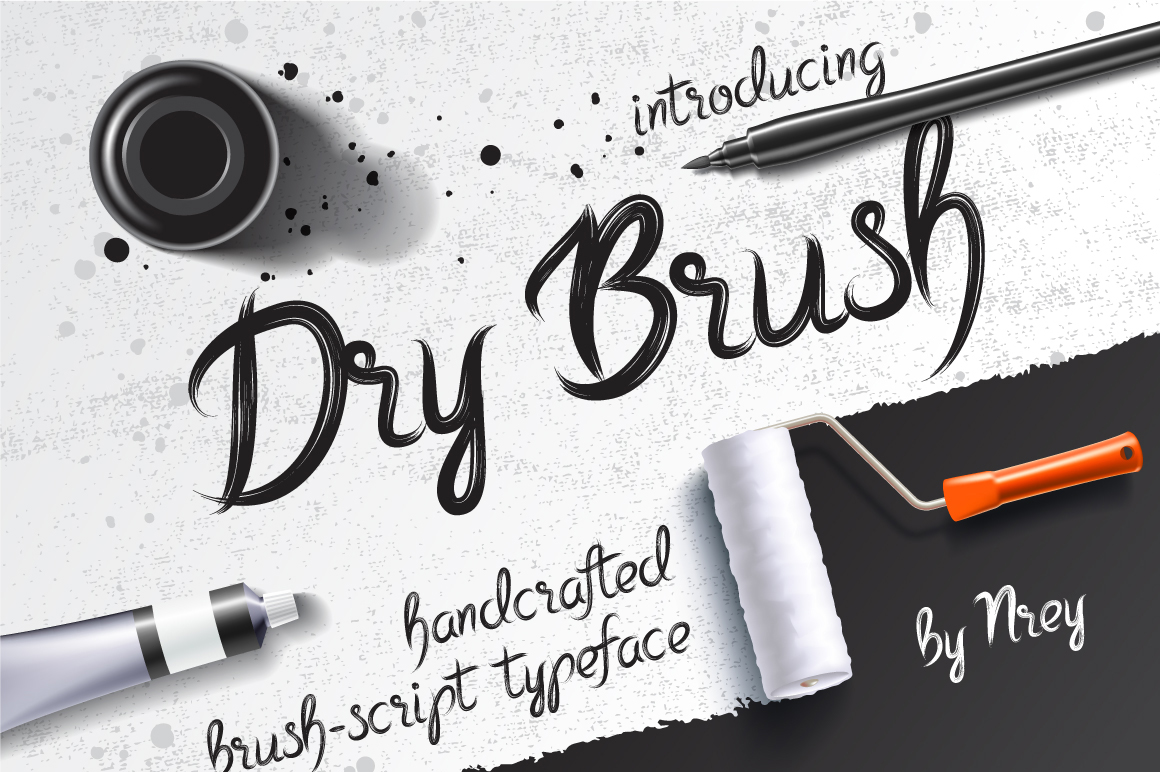 Dry Brush Font Poster 1