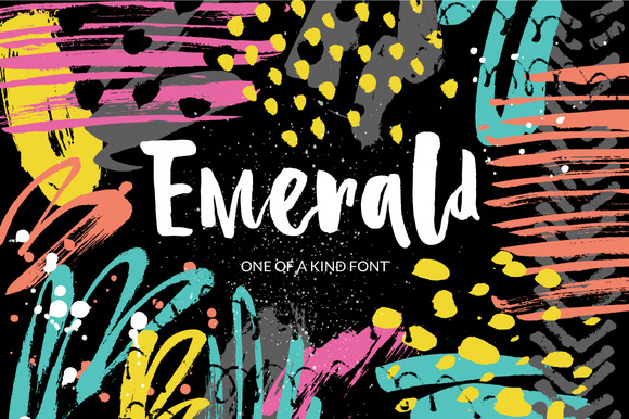 Emerald Font Poster 1