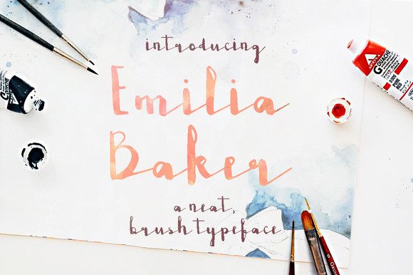 Emilia Baker Font Poster 1