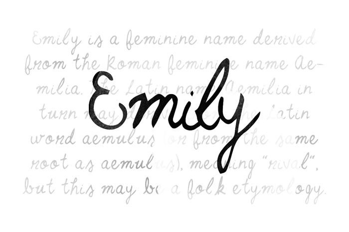 Emily Font Poster 1