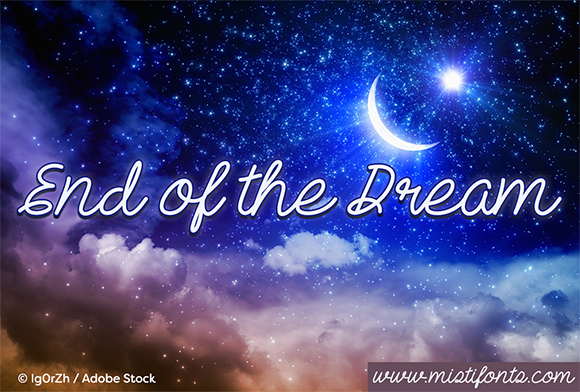 End of the Dream Font Poster 1