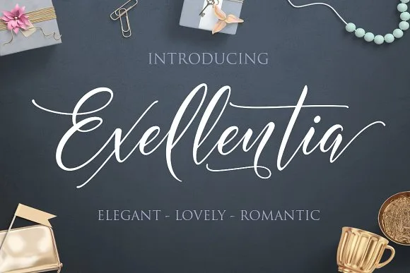Exellentia Font Exellentia Font Poster 1