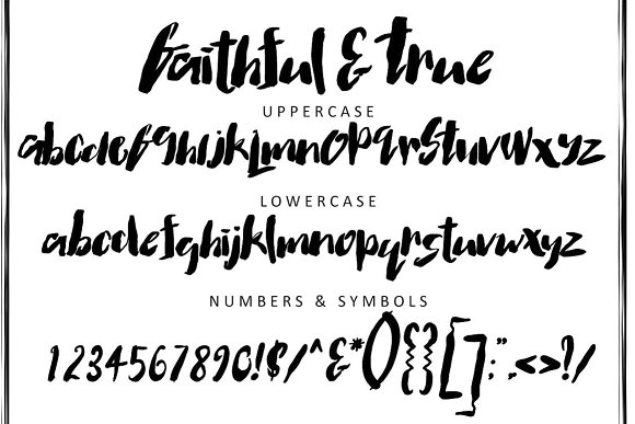 Faithful & True Font Poster 1