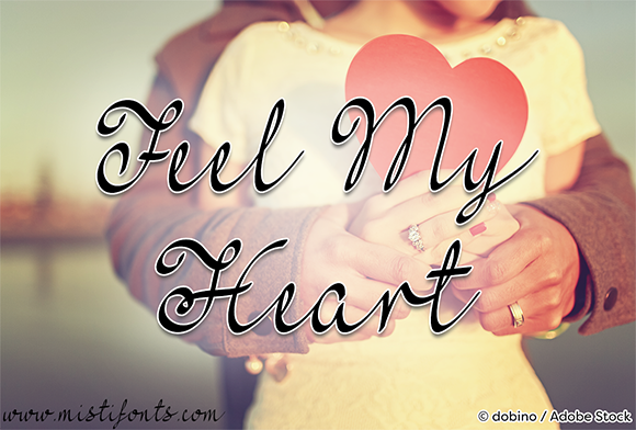 Feel My Heart Font Poster 1