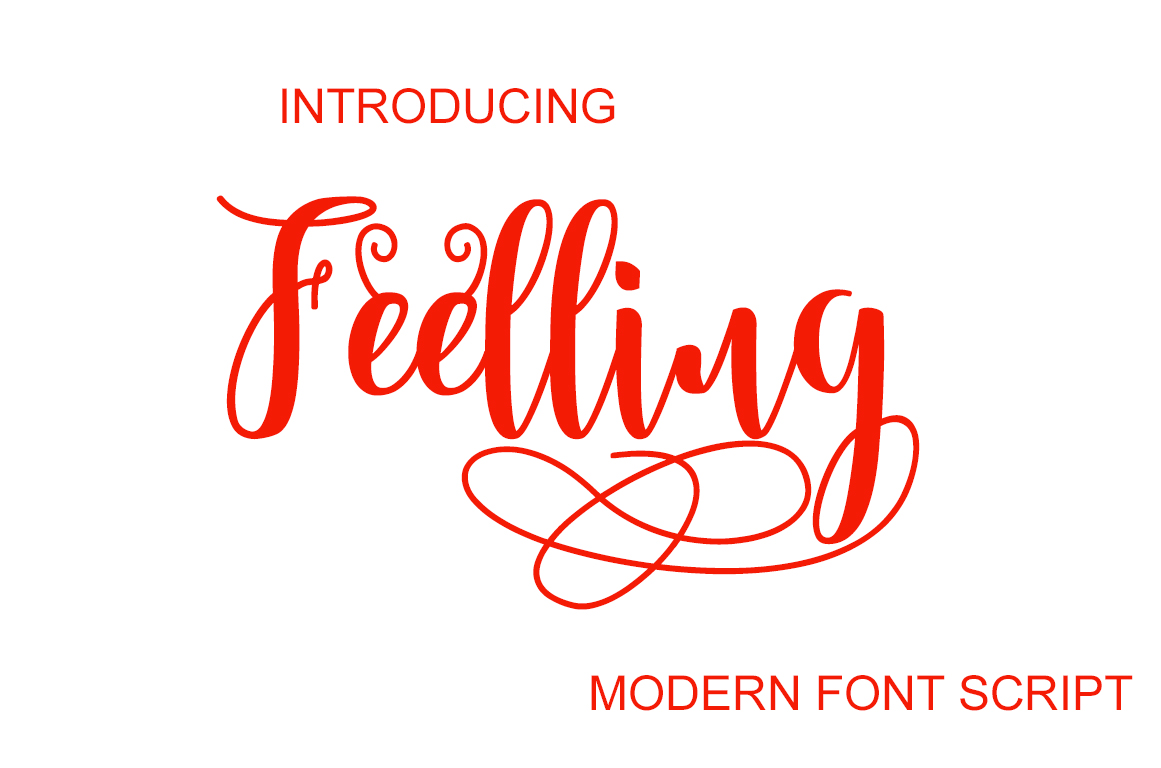 Feelling Font Poster 1