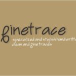 Finetrace Font Poster 1