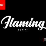 Flaming Script Font Poster 1