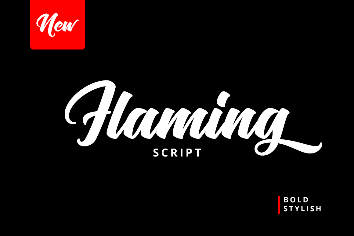 Flaming Script Font Poster 1